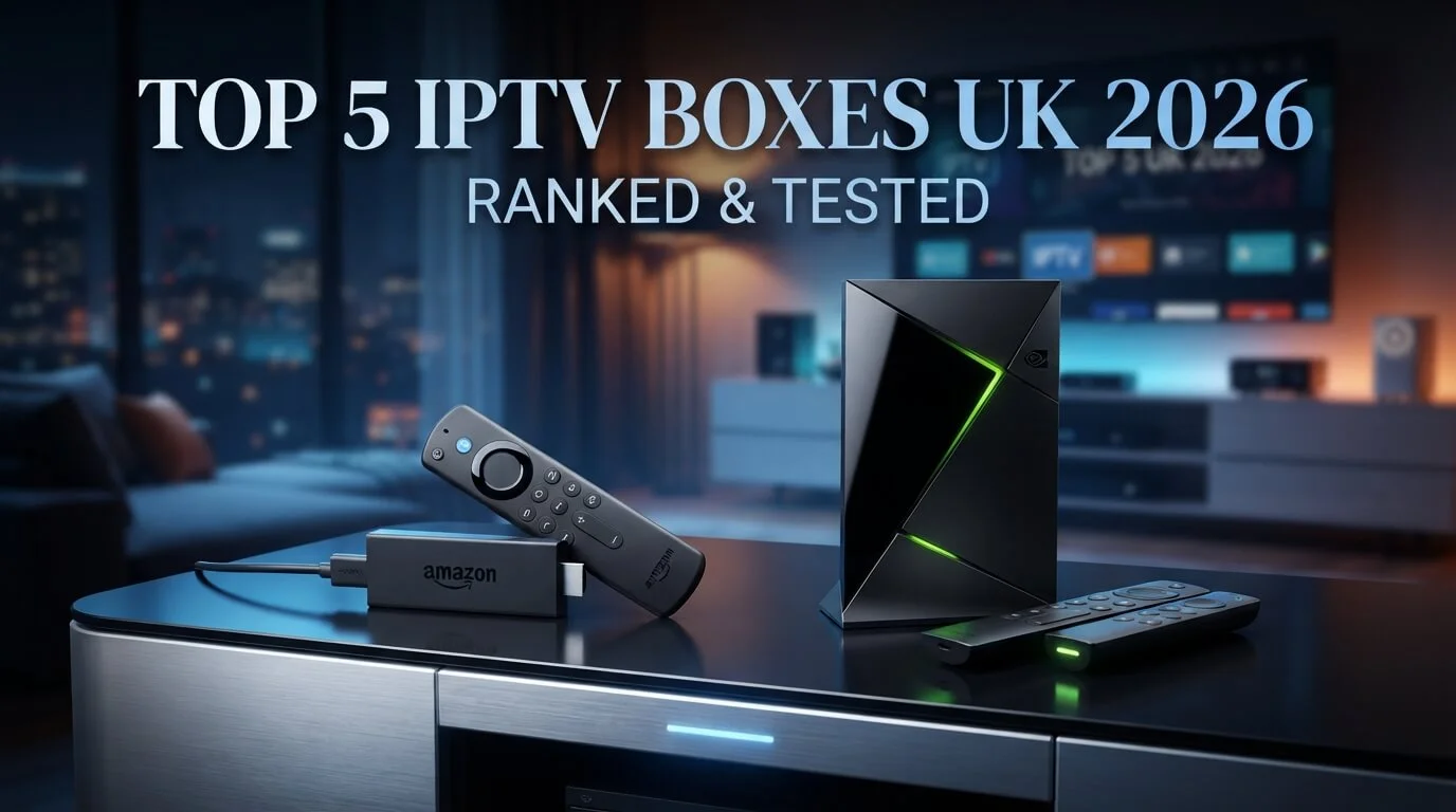 Top 5 IPTV boxes UK 2026 ranked and tested for an IPTV TRIAL setup